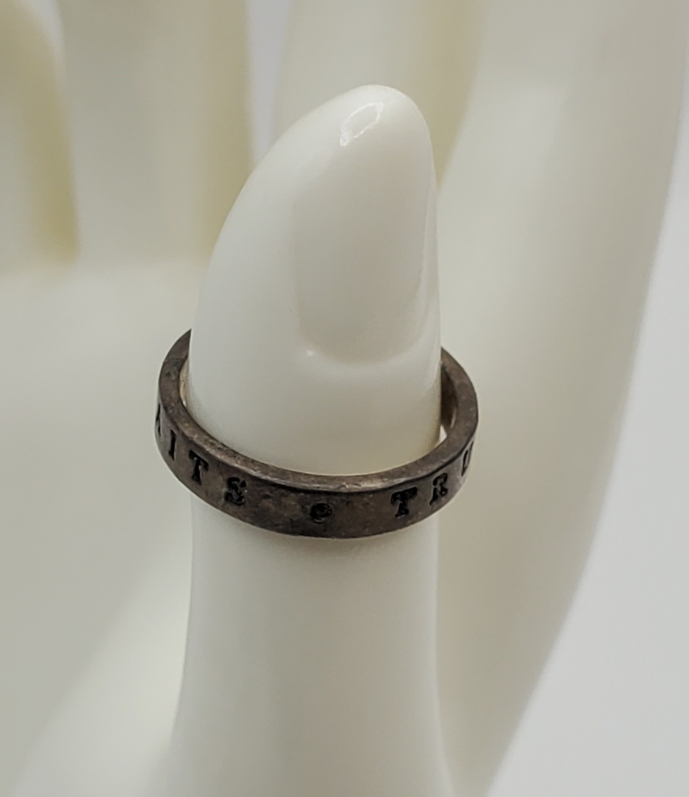 925 BDS True Love Waits Ring 7 Sterling Silver 3g Wedding Band Purity Reminder
