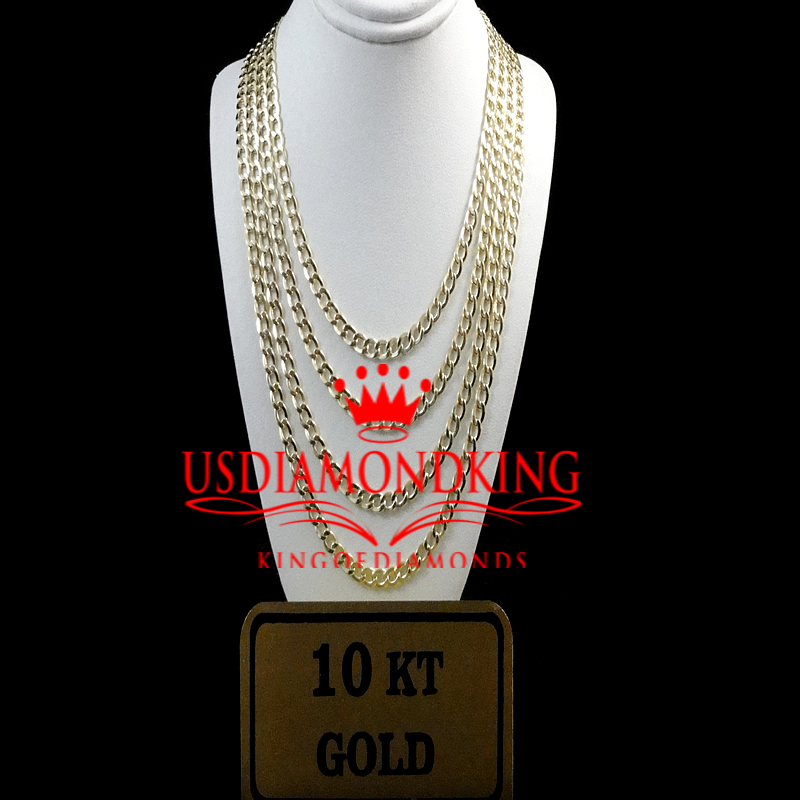 10K AUTHENTIC YELLOW GOLD MIAMI CUBAN CURB LINK CHAIN NECKLACE 2.5 MM 18~24 INCH