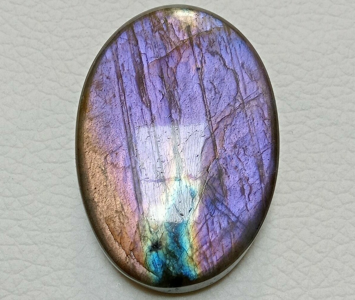 Top Unique Rare Fire Labradorite Gemstone For Jewelry Making 42X28X9 mm 99 Crt