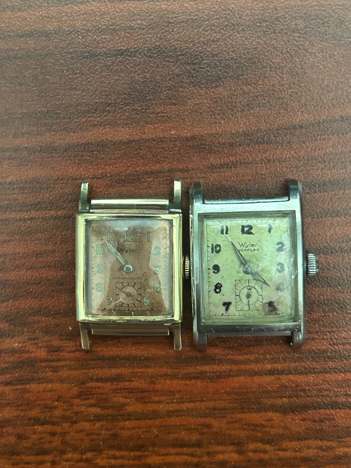 VINTAGE TANK WATCH REPAIR LOT- 8 – 14K GF Lord Elgin, Croton Aquamedico, Wyler