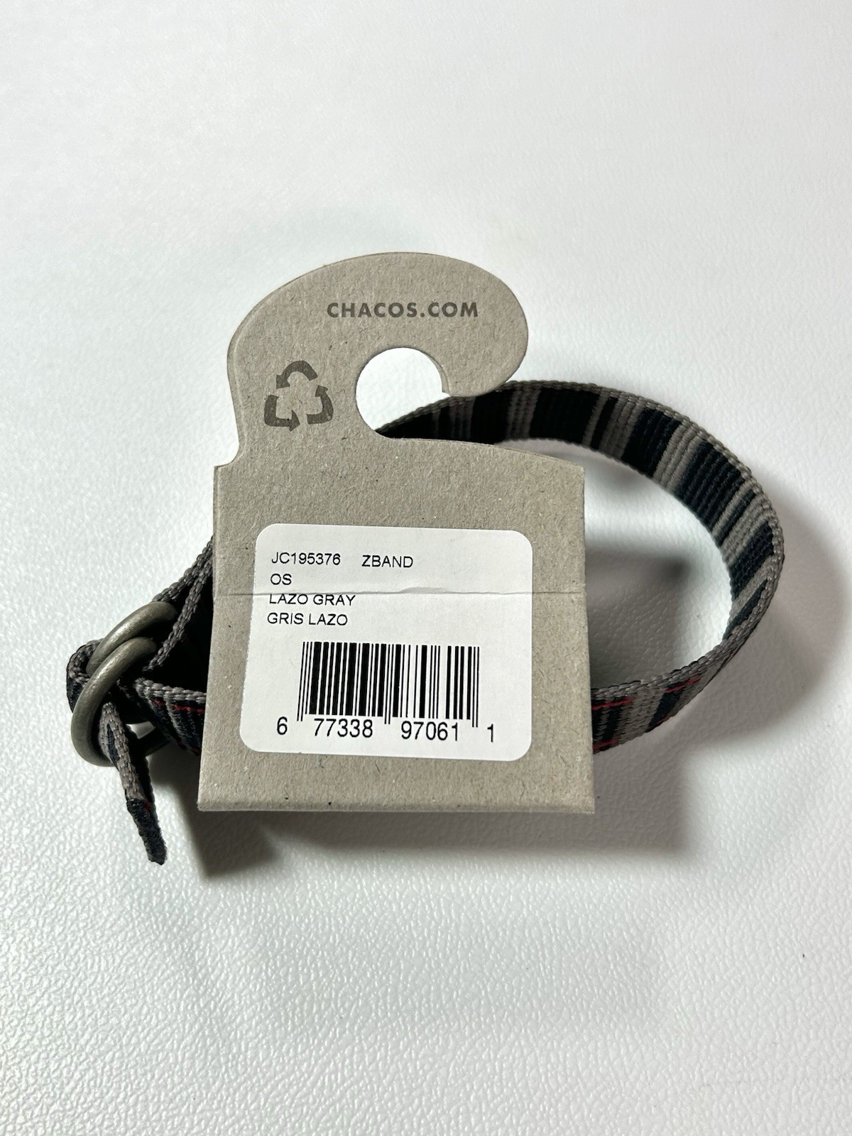 Chaco Z Band Bracelet Lazo Gray Red Adjustable NWT Outdoor