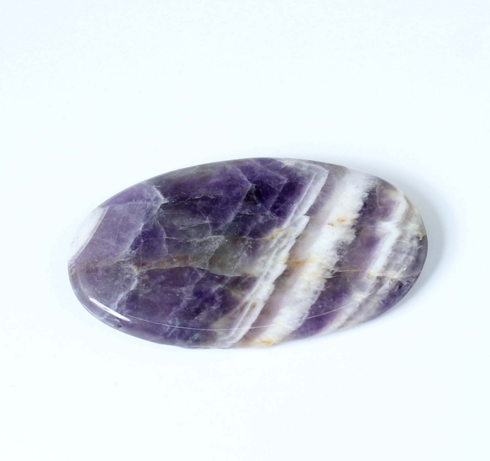 Brazilian Natural Violet Amethyst 40.55 Ct/42 mm Oval Gemstone Certified T38123