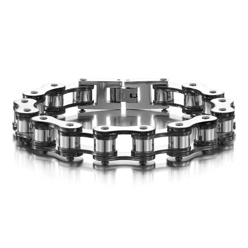Stainless Steel 10 mm Bike Chain 8.5″ Bracelet Biker Motorcycle Chain Bracelet