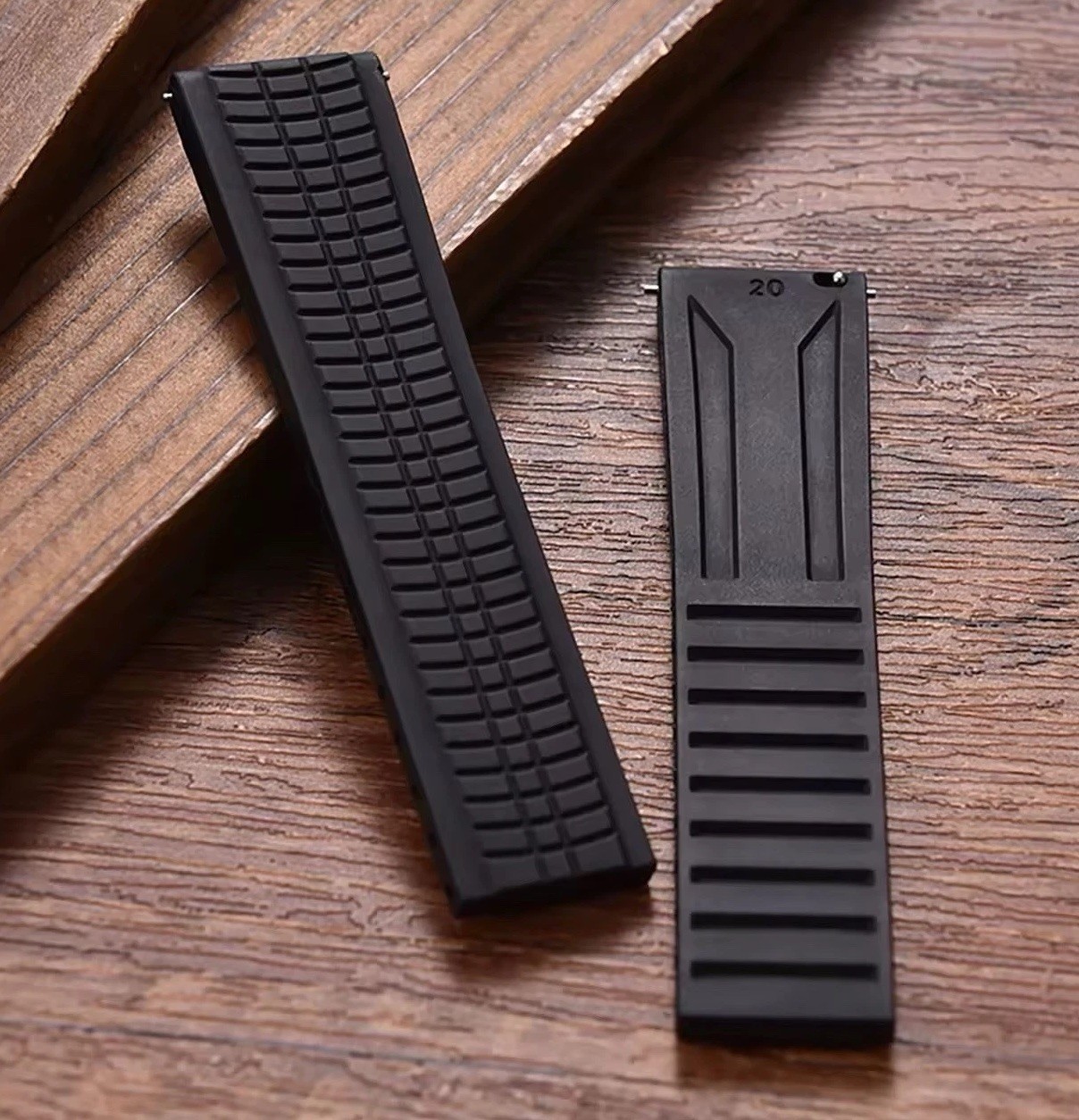 18mm 20mm 22mm FKM Rubber CTS Strap Cut To Size For Patek Philippe -New Design