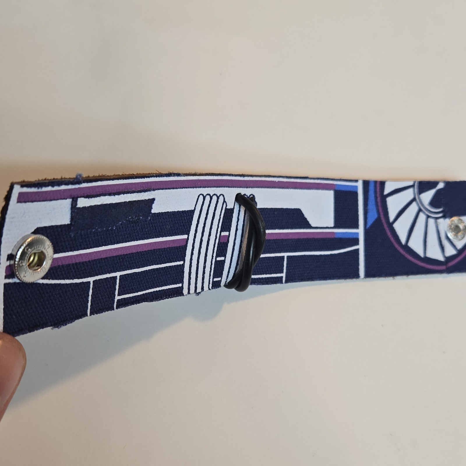 GPU Themed Novelty Leather /Fabric Bracelet, Snap Closure