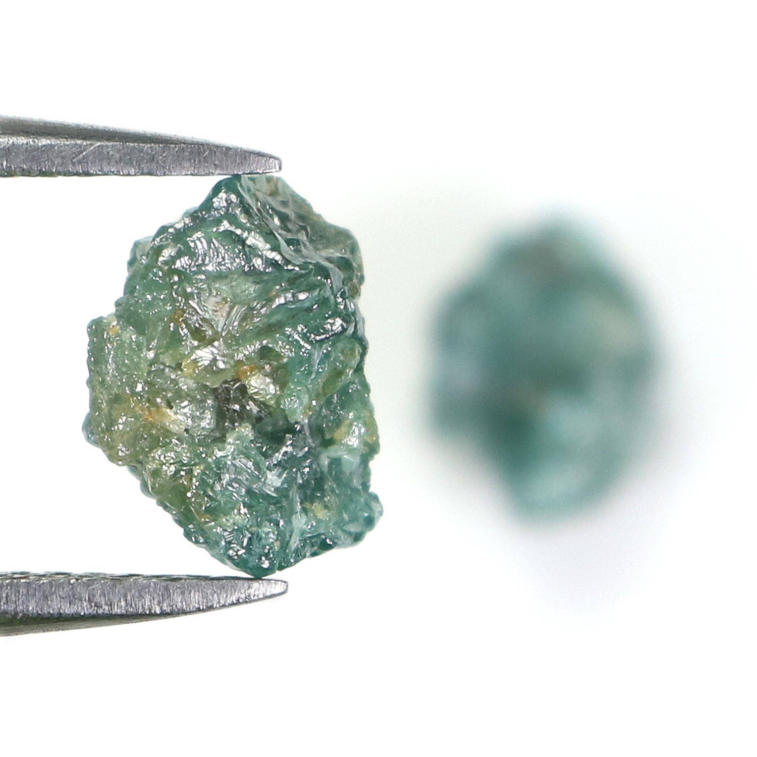 3.89 CT Natural Loose Rough Cut Diamond 6.40 MM Blue Color Rough Diamond NQ677