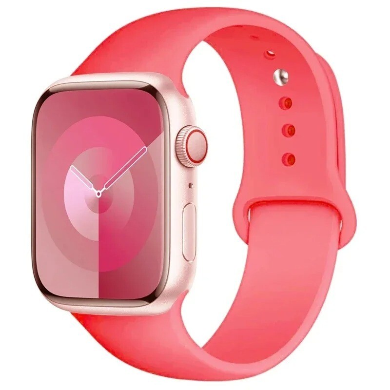 Silicone Band For Apple Watch strap 44mm 45mm sport bracelet iwatch series 8 7 6