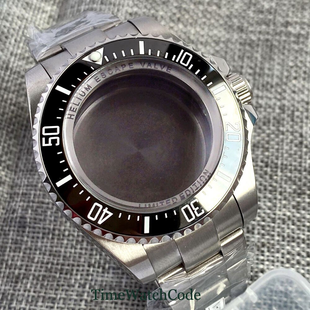 43mm Watch Case Fit SEA NH34 NH35 ETA2824 PT5000 ST2130 Ceramic/Aluminum Bezel
