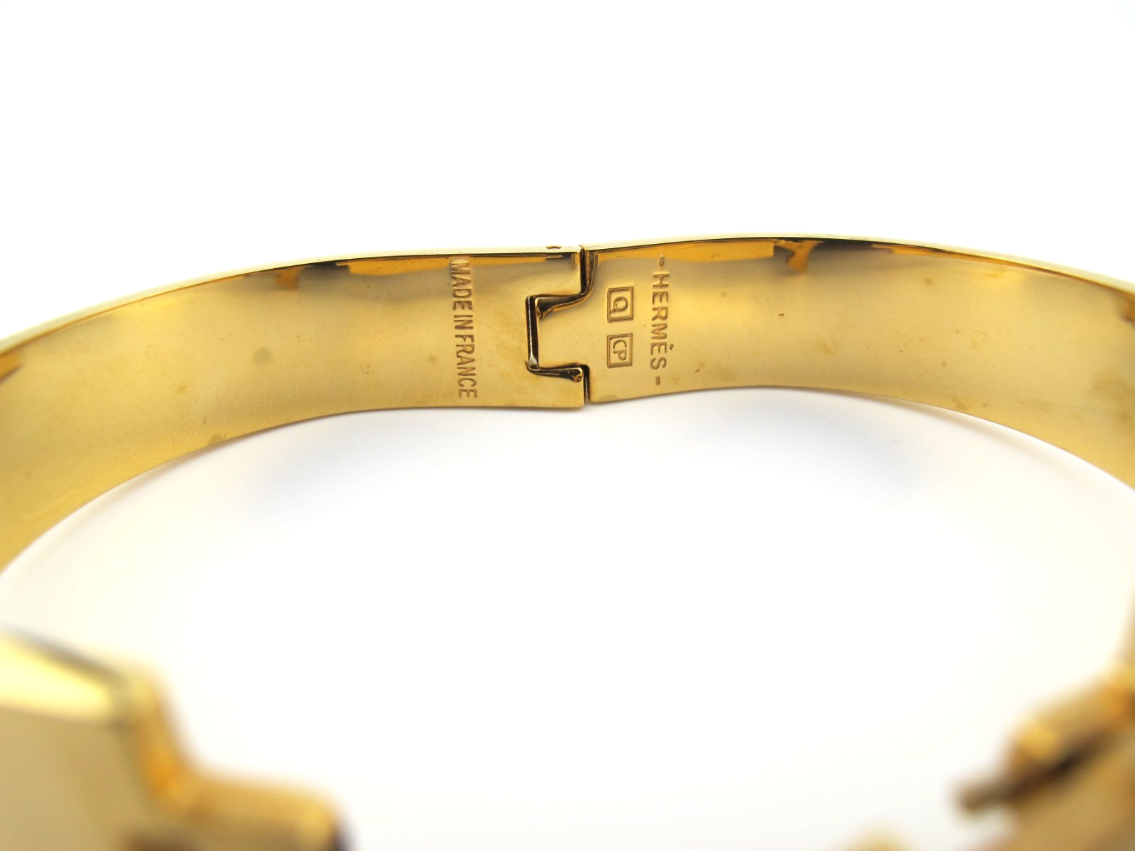 HERMES CLICK CLIC CLAC H BRACELET – Orange & Gold-CP Made In France Logo