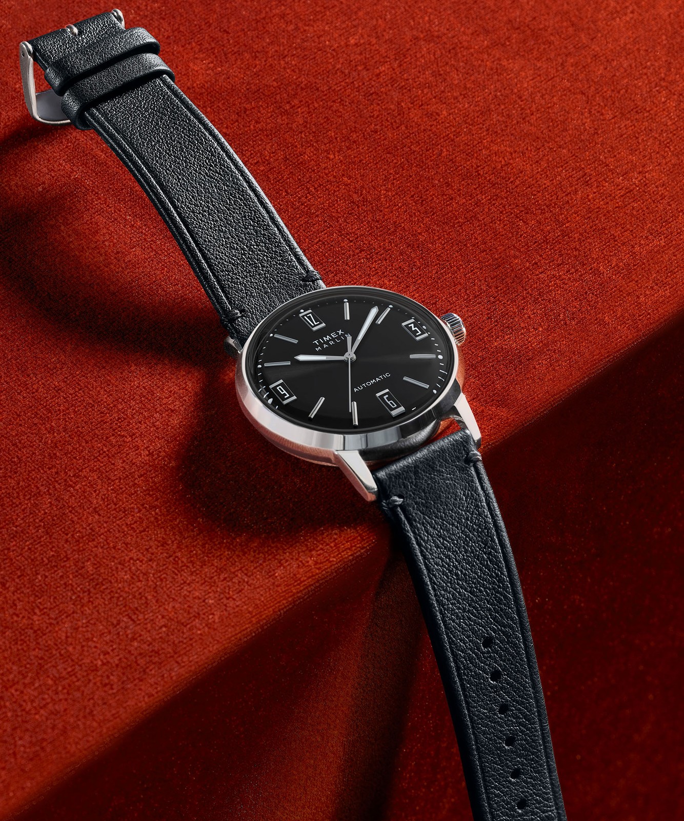 Timex Marlin Automatic 40mm Leather Strap Watch TW2W59700