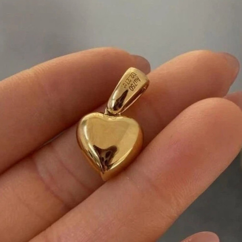 4.00 Ct Heart-Cut EF/VS1 Lab Grown Diamond Bezel Pendant Yellow Gold 14K