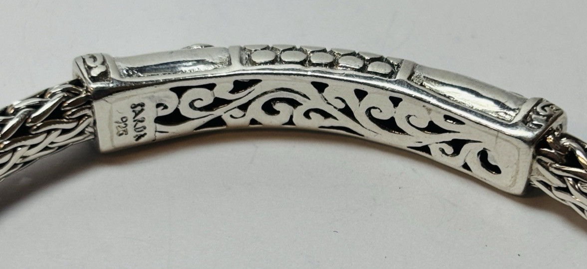 Sarda Sterling 925 Silver Foxtail Bar Bracelet 7.25 in – .76