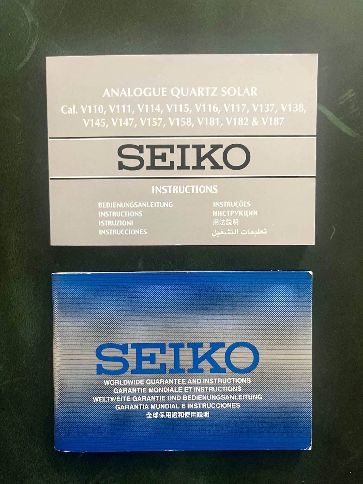 Bundle Seiko Instruction Booklet. Watch. Quartz V110 V111 V114 V115 V116 V117 +