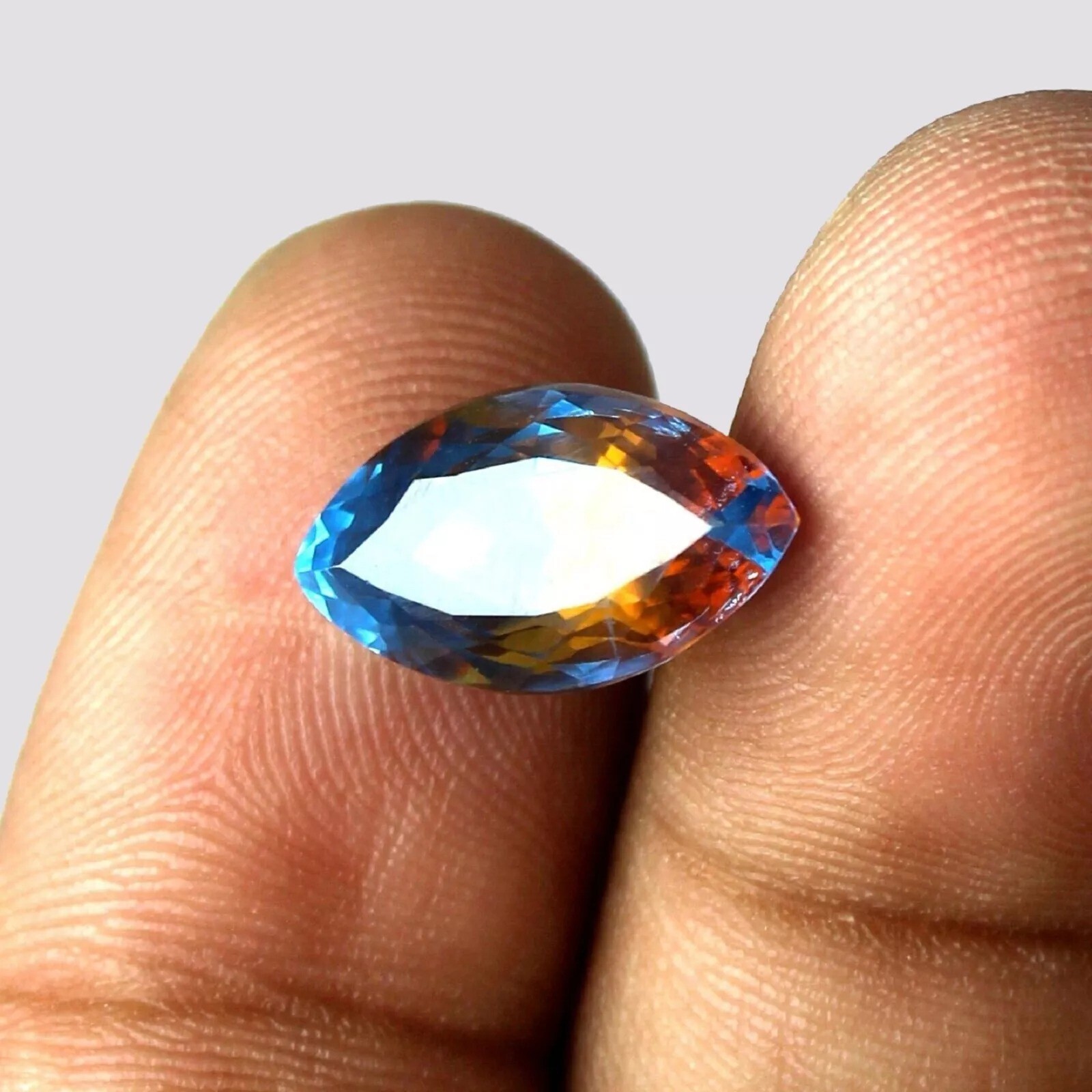 Pitambari Sapphire Marquise Cut 10-12 Ct Bi-Color Natural EGL Certified Gemstone
