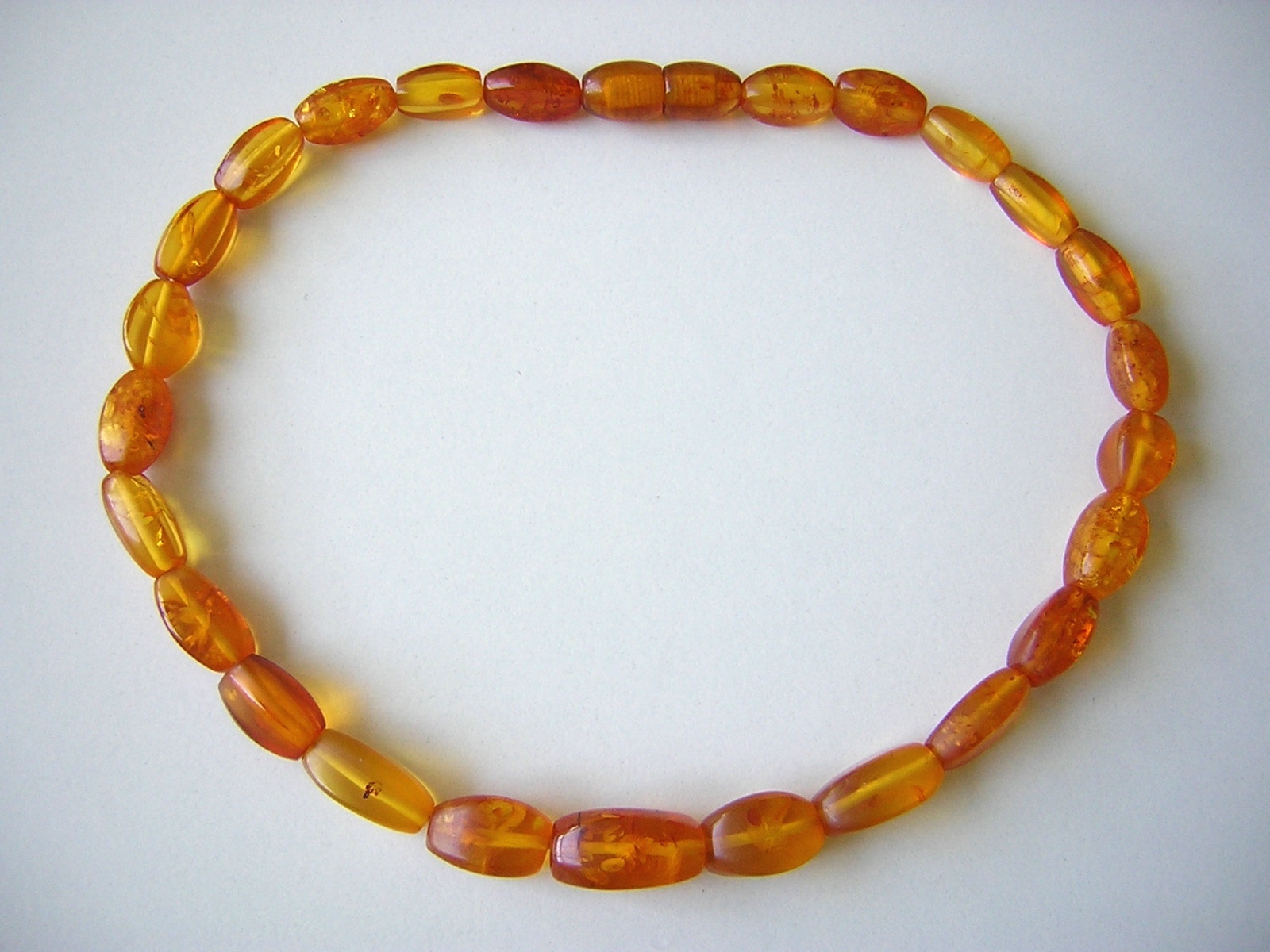 Honey Amber Necklace Stones Elongated 20.0 G/Approximately 40 Cm
