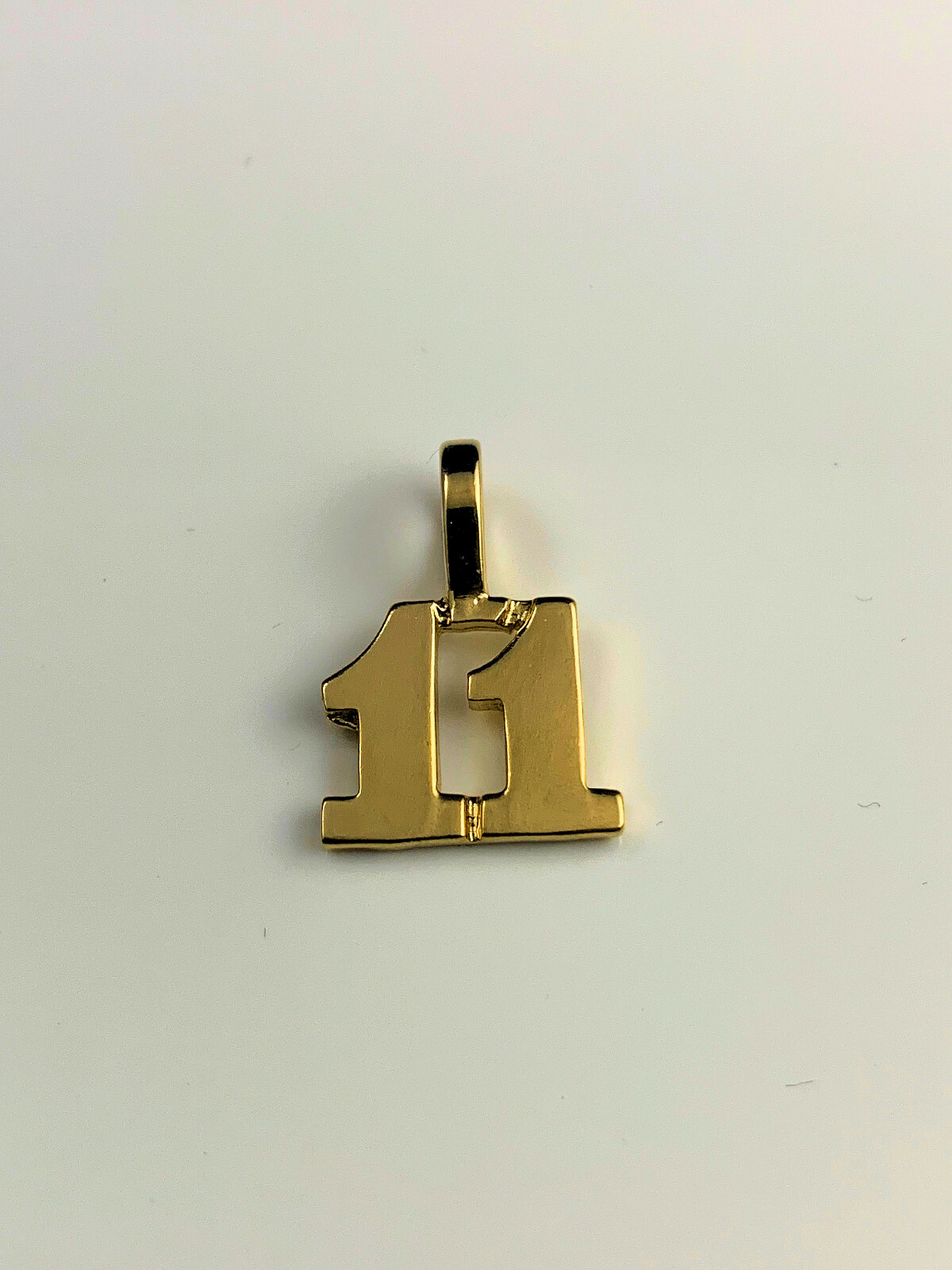 Gold Number Pendant 24K GP NFL NHL NASCAR NCAA MLB NBA