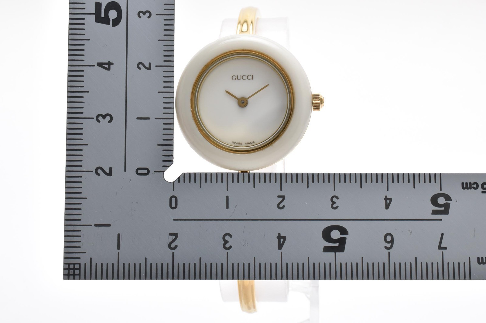 GUCCI Change Bezel 11/12.2 1100L Gold Vintage Quartz Woman’s Watch with Box!