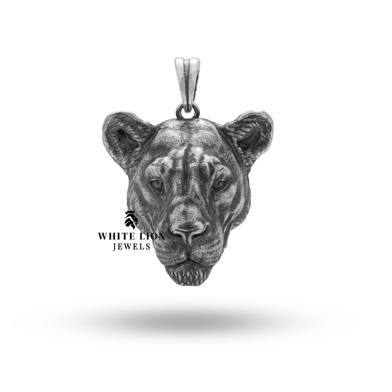 Lioness Jungle Animal Pendant 925 Silver Biker Rider Gift Men women