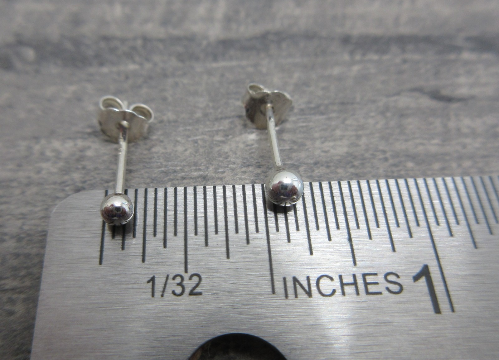 925 STERLING SILVER SMALL BALL EARRINGS POST STUD 1 PAIR 2.0 OR 3.0 mm