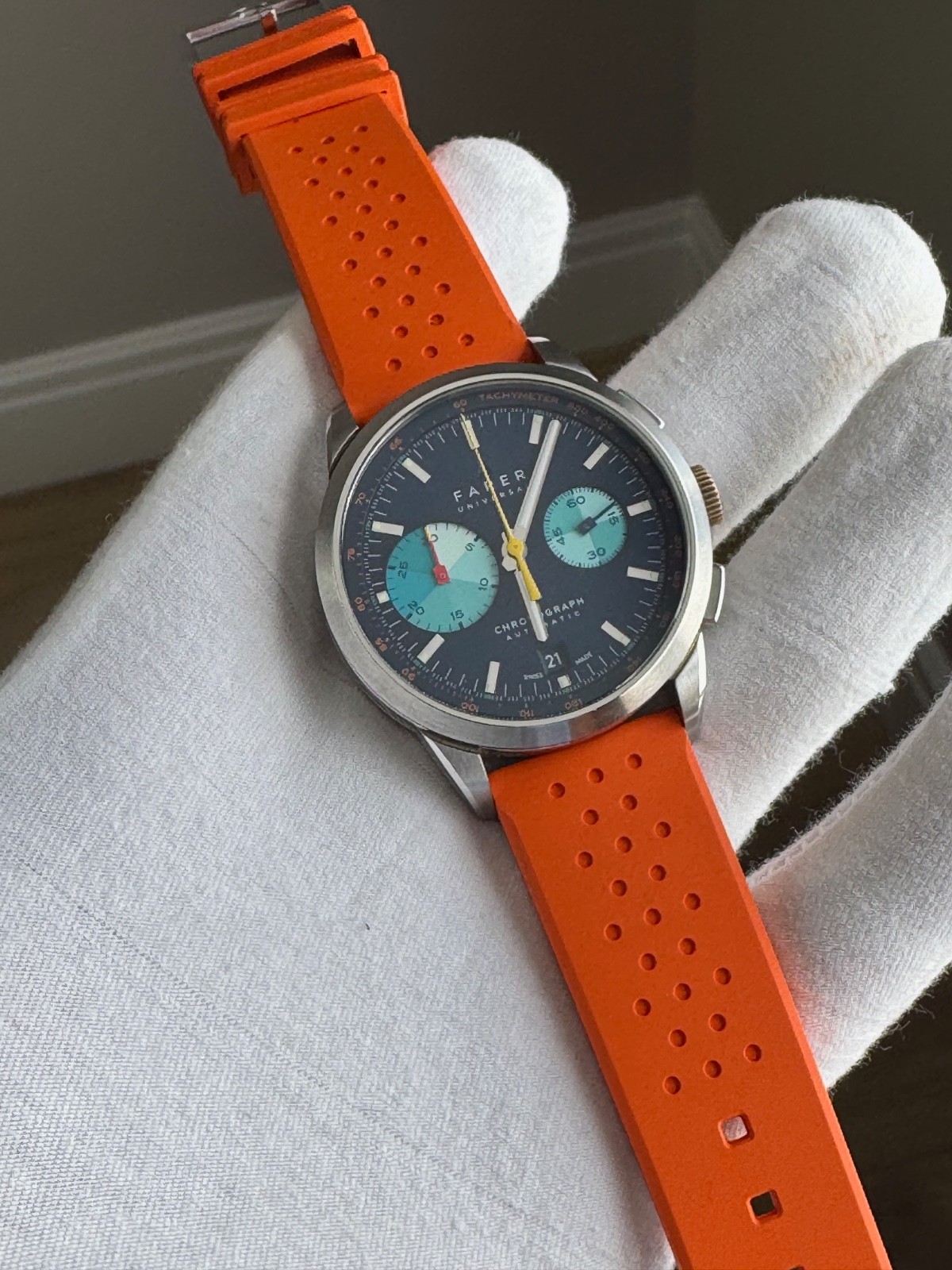 Farer Cobb Big Eye Mechanical Chronograph Watch