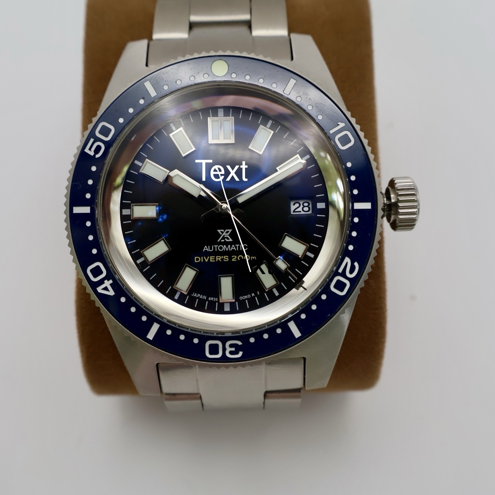 Custom American Assembled Watch Date Genuine NH35 Reminiscent Of 62MAS LUME