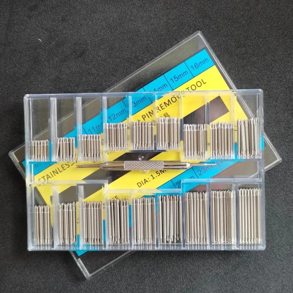 360Pcs (8-25Mm) Watch Band Pins, Professional Watch Spring Bar + Bands Strap