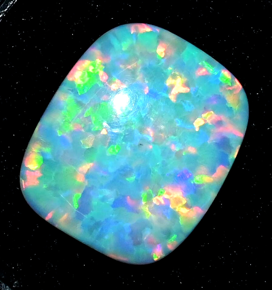 6.80 Ct Natural Ethiopian Fire Opal Certified Play of Color Untreated Gemstone