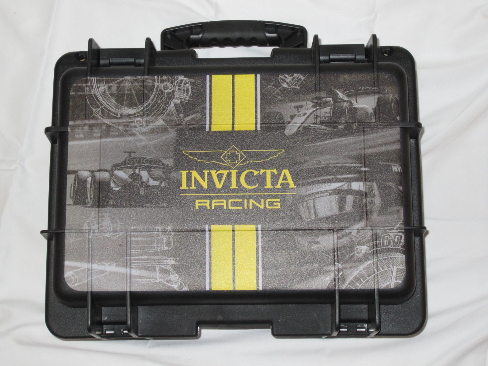 Invicta Racing Team 8 Slot Dive Impact Watch Case Black Yellow 16x12x7 NEW!