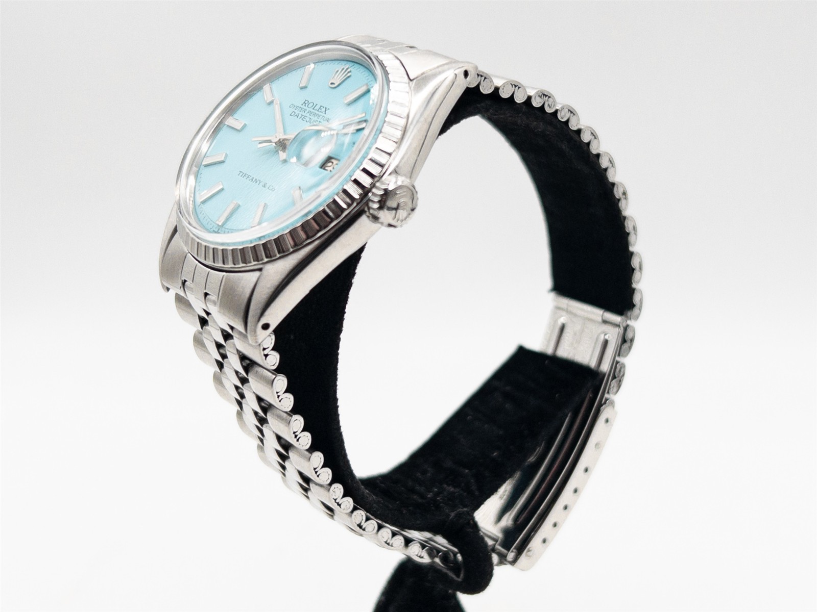 Estate $13,000 ROLEX DATEJUST 36mm MENS Tiffany & Co SS Watch SERVICED 1601