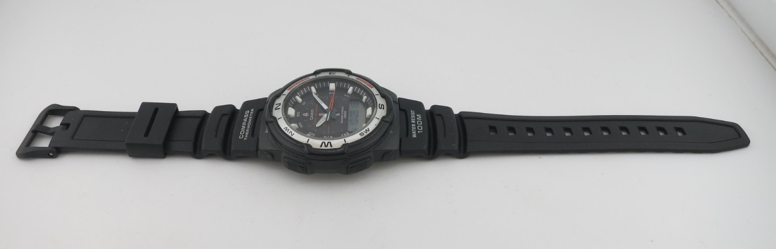 Casio Twin Sensor Ana/Digital Watch – SGW-500H /SGW500H-1B – New Batt + Band