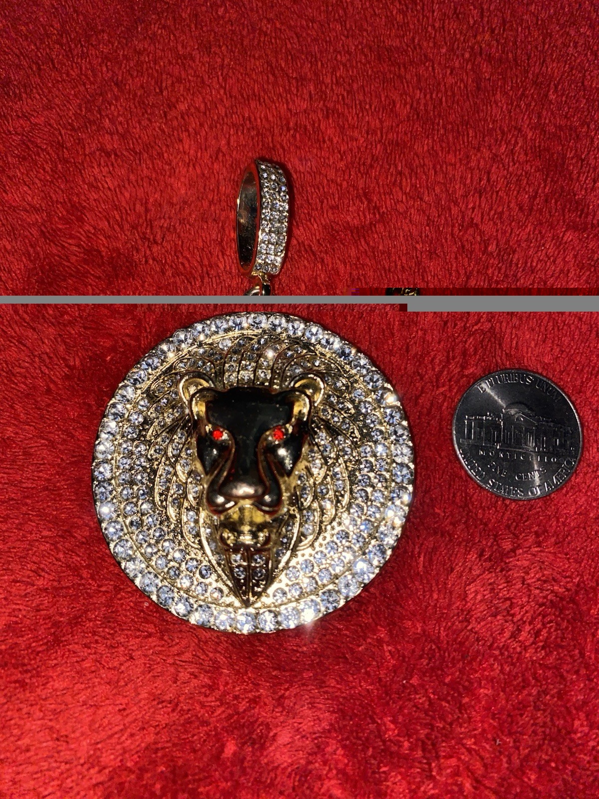Gold Plated Lion CZ Pendant