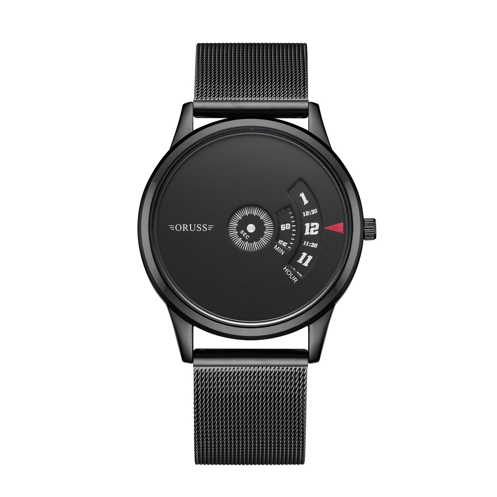 Stylish Cool Men Stainless Steel Mesh Quartz Watch High-Quality Waterproof Gift