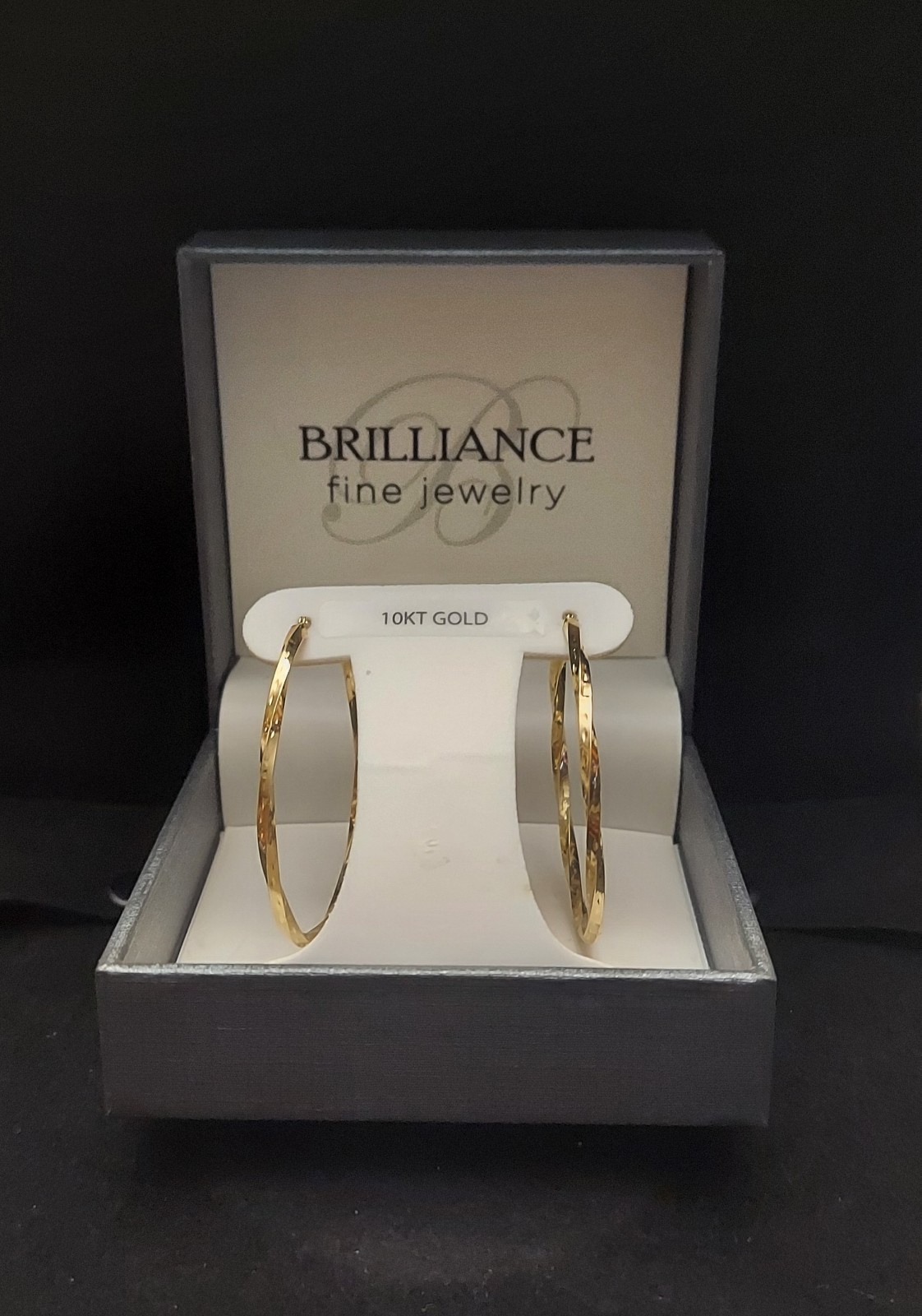 NWT 10K YG Round Medium Twist Hoop Earrings 1.8 mm Approx 1.8 “gm” made in USA