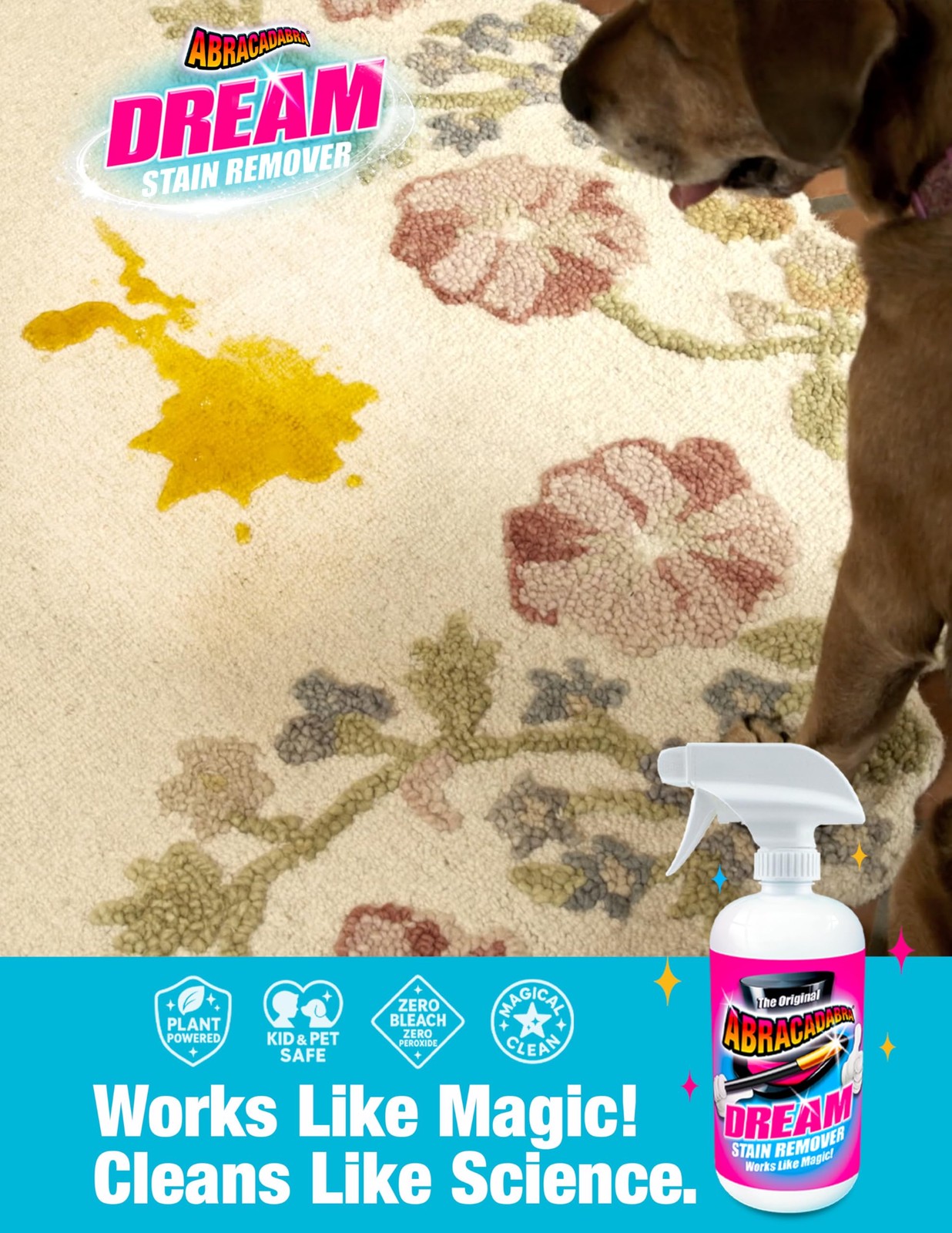 Abracadabra® Dream Stain Remover – 16oz Instant 16 Fl Oz (Pack of 1)