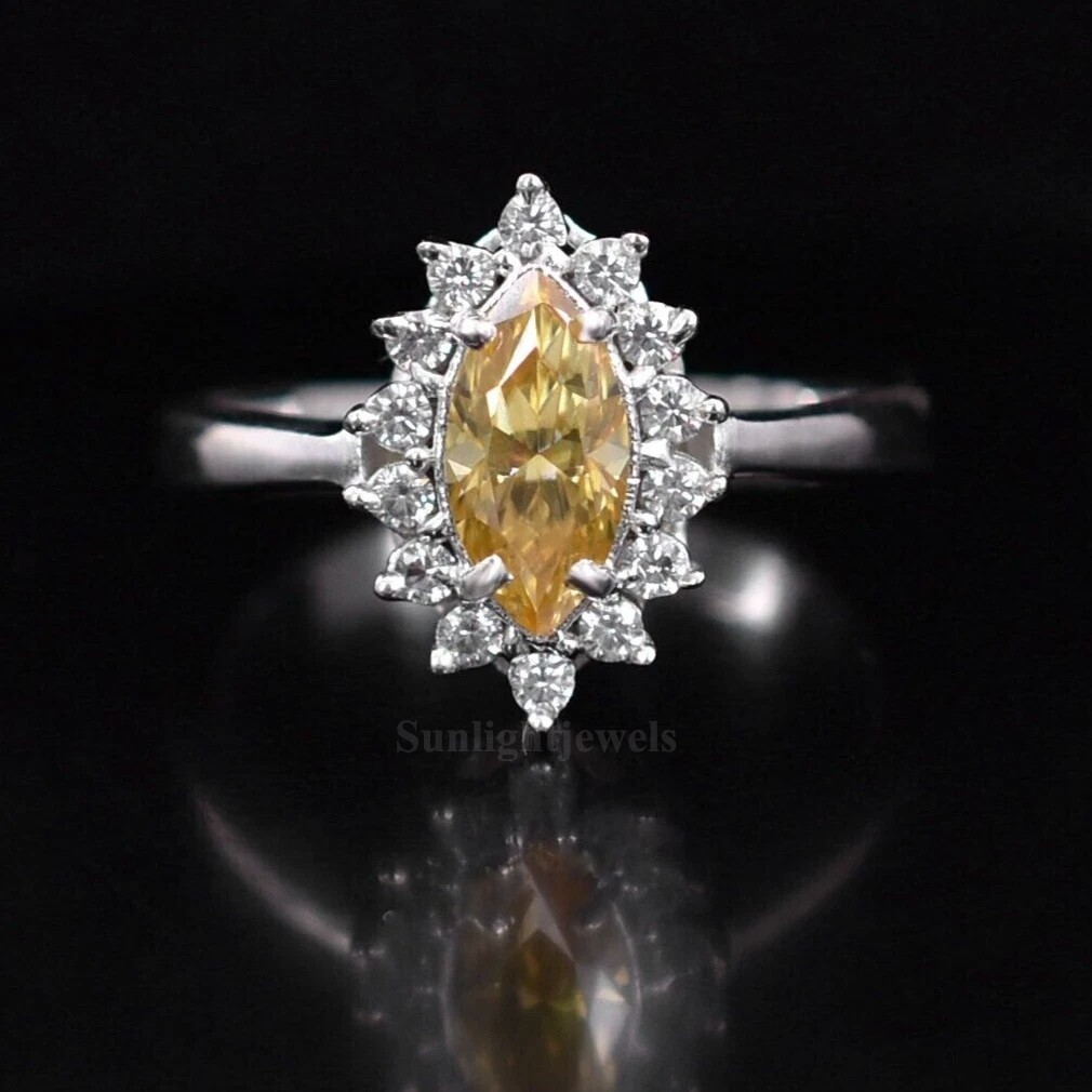 1.90 Ct Certified Treated Champagne Diamond Solitaire Ring in 925 Silver