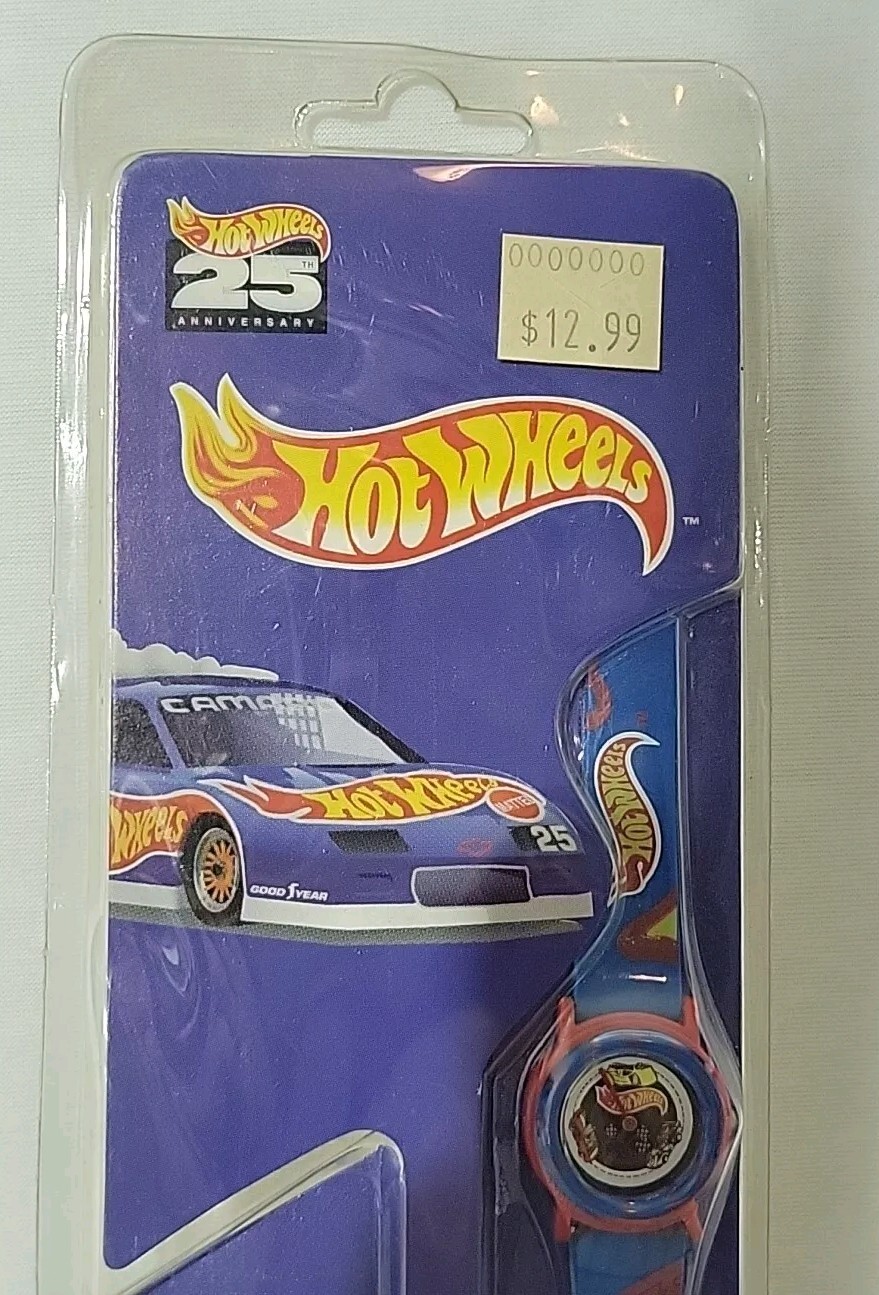 NOS Vtg 1993 Hot Wheels 25th Anniversary 77 Quartz Analog Watch Sealed KLA047