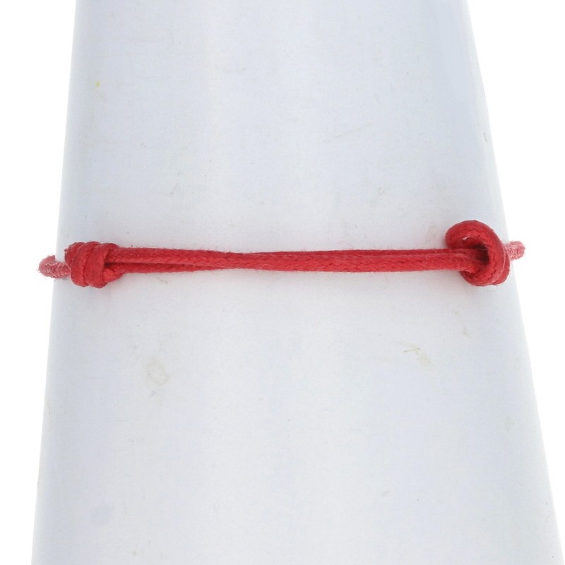 Uno de 50 Red Cord Lock Bracelet – Silver Toned Padlock Adjustable