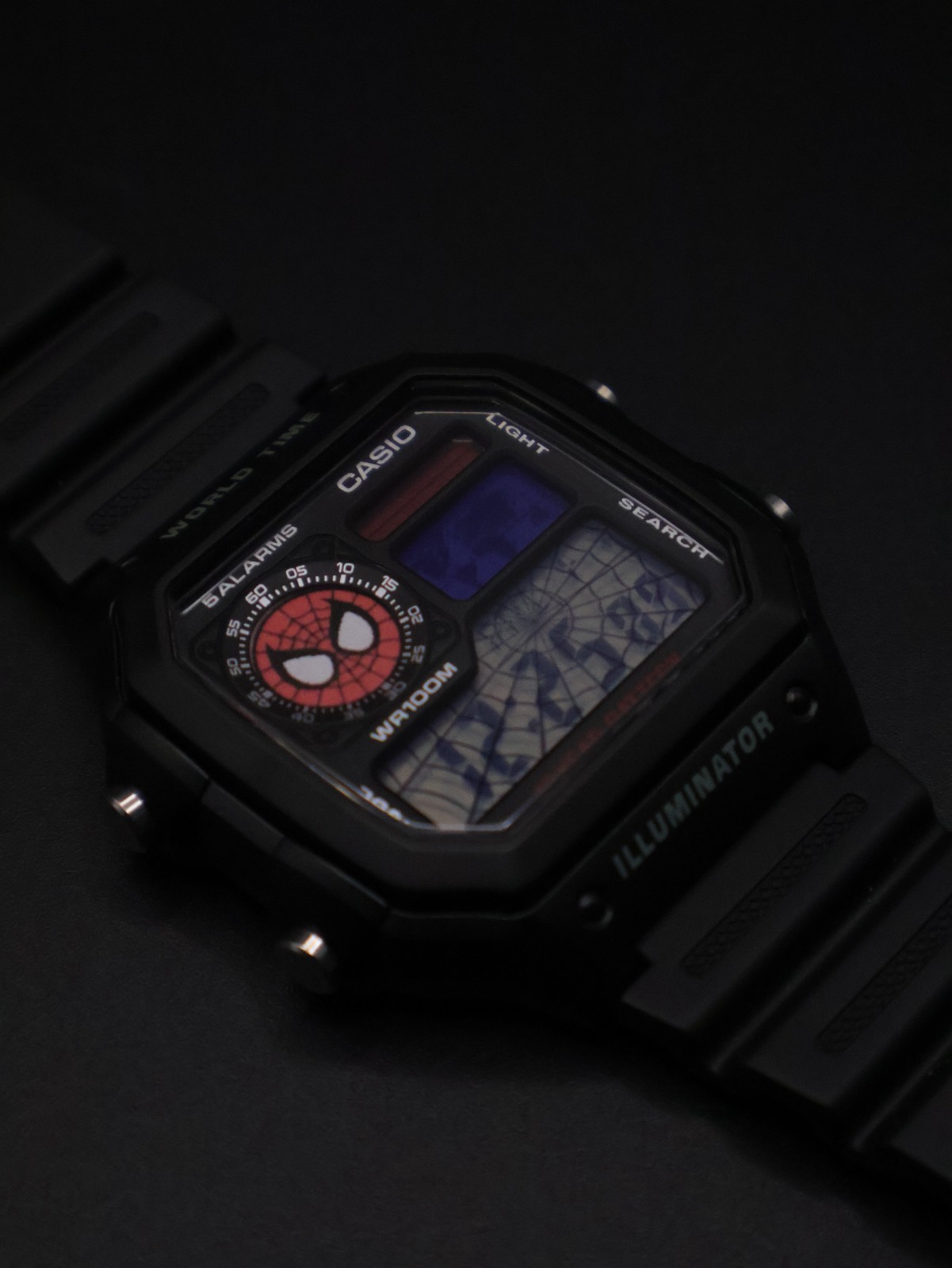 “Underoos” | Custom Spider-Man Casio Watch | Royale | AE-1200WH | 🕷️🕸️🔴 | MOD