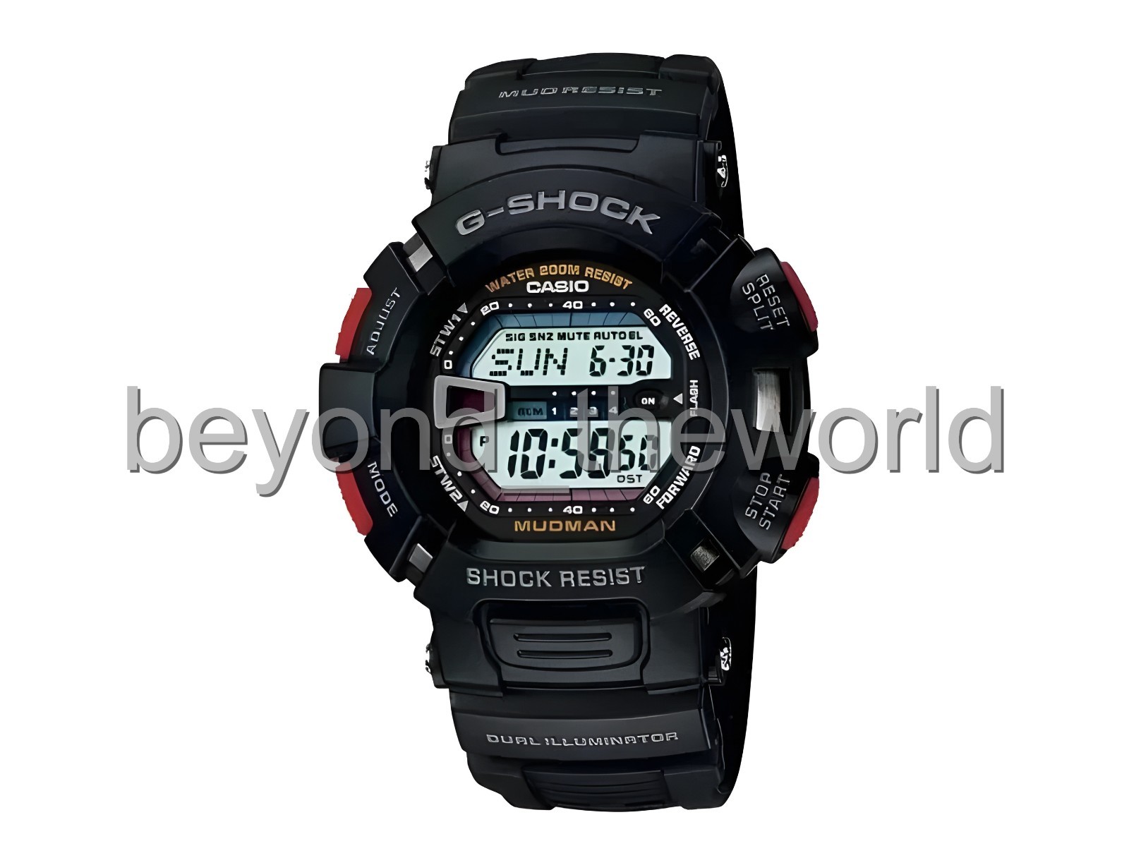 Casio G-SHOCK G-9000-1DR Mudman Digital Watch 200M Shock Resistant Black