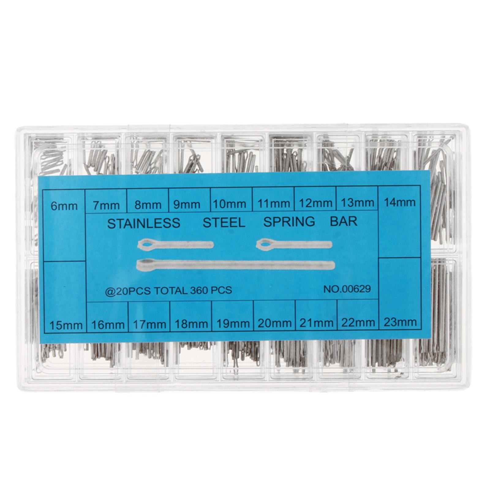 360Pack 6-23mm Watch Band Link Cotter Pin Assortment 0.9mm Bracelet Strap Bar a