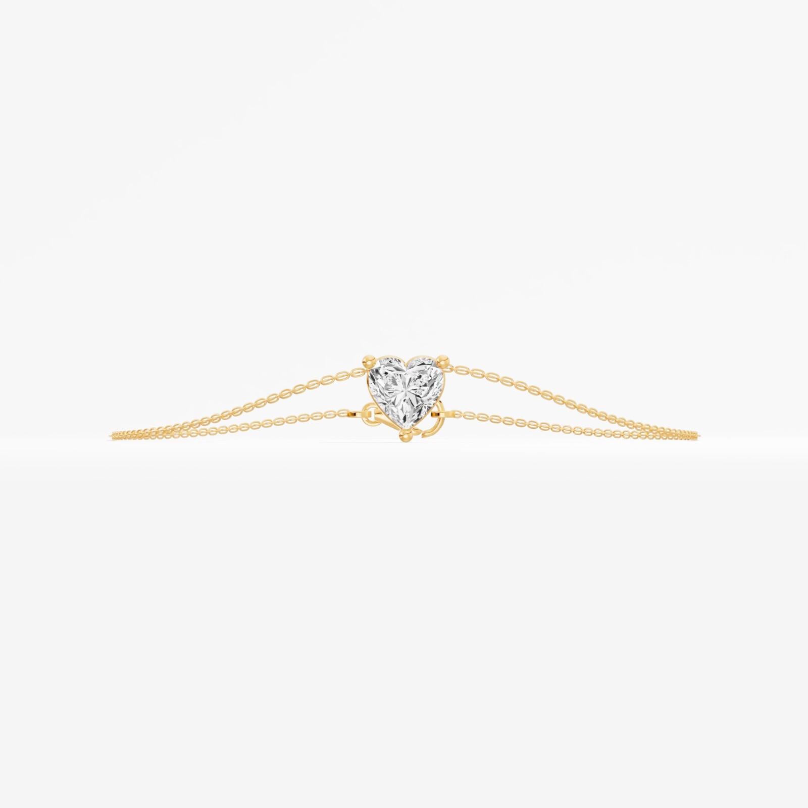 0.27 ct Lab Created Heart Diamond Classic Fashion Bracelet in 14K Yellow Gold