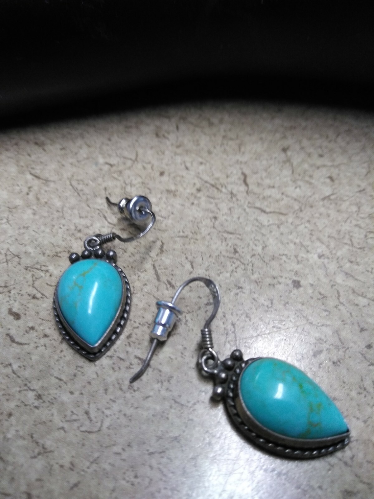 925 Turquiose Earrings 6.7 Gram TW