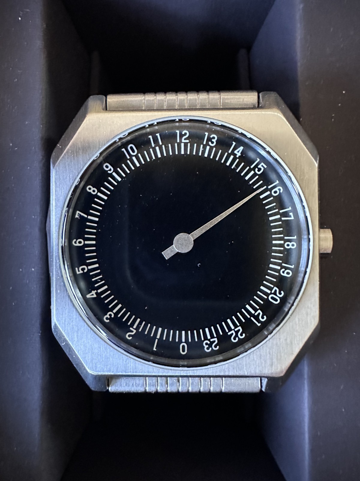 Slow Watch Jo 02 Stainless Steel Black Dial 24Hr Swiss Quartz – Excellent w/ Box