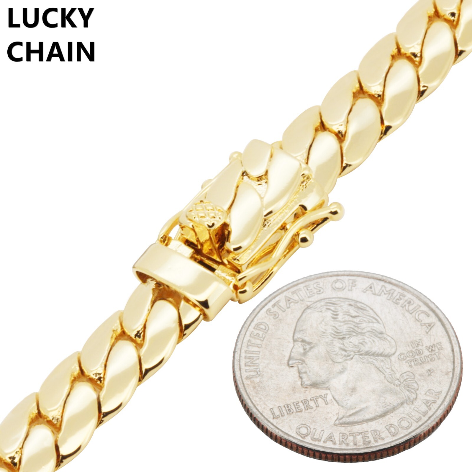 8.5”-30”14K GOLD FINISH MIAMI CUBAN LINK CHAIN OR BRACELET 9MM 32g-110g A28