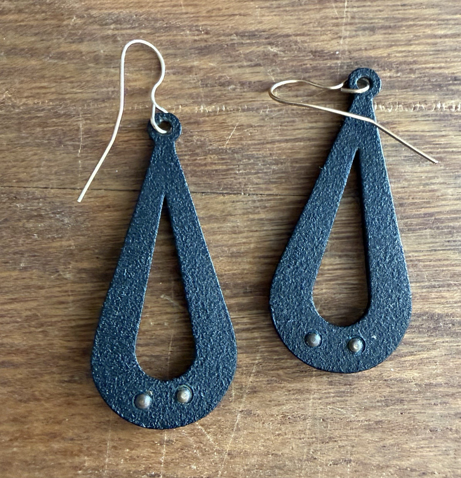 Landstrom’s 10k Teardrop Earrings Black Hills Gold Powder Coated