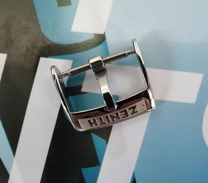 ZENITH pin buckle steel polished 16MM 18MM Brand New