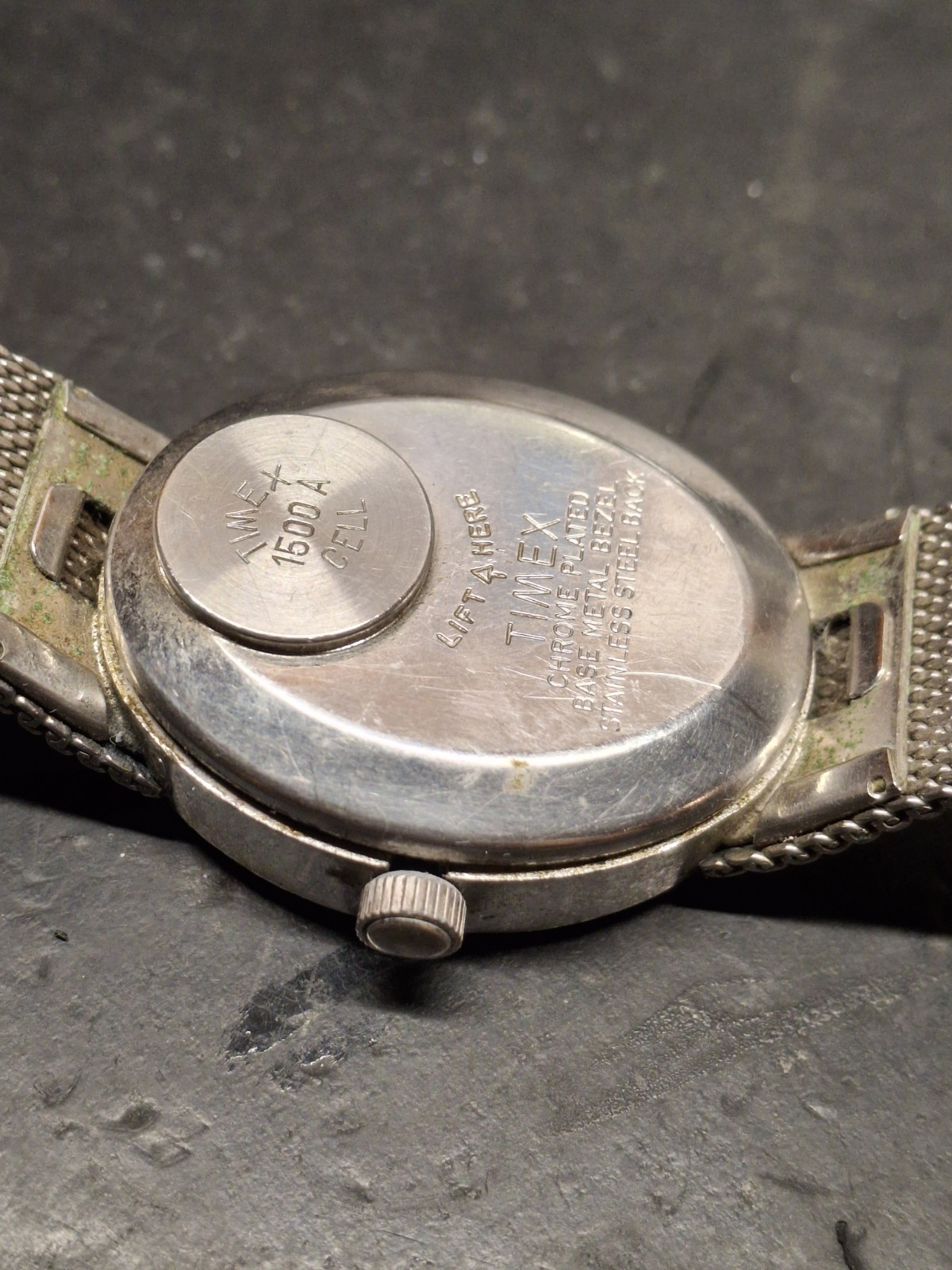 Timex Electric Dynabeat Silver Tone Grey Dial Mens Vintage 1970s 1975 Watch…