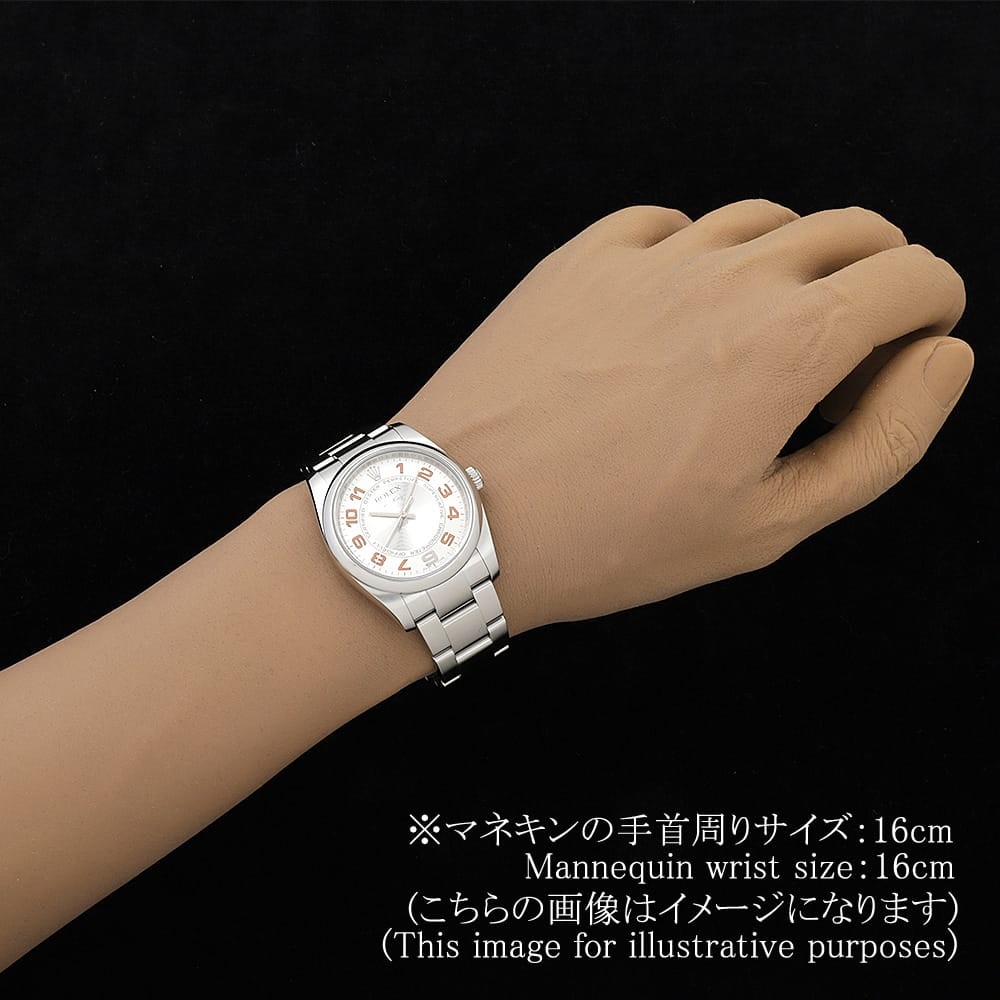 ROLEX Air king 114200 Silver Concentric Orange Arabia M Number second hand mens