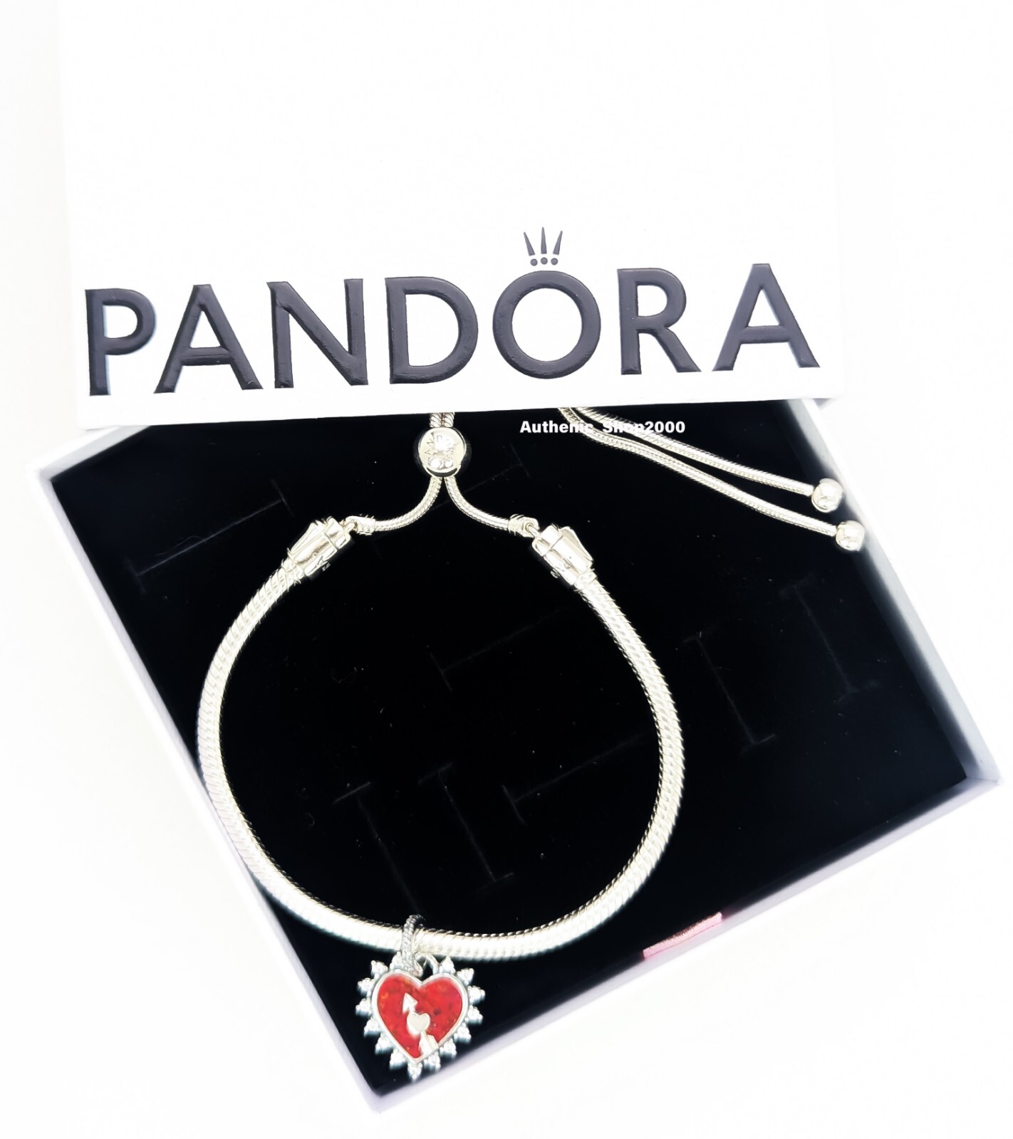 NEW 100% Authentic PANDORA Spinnable Arrow Heart Charm Bracelet Set B802558