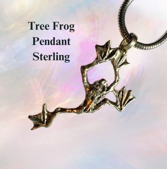 Frog Pendant 925 Kermit Art frog toad signed jewelry original signed JKL 132